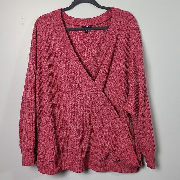 Torrid Crossbody Pullover Sweater Long Sleeve Pink Size 4 - Picture 1 of 6